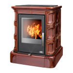 Kachlová kamna ABX Marina s výměníkem, kachlový sokl hnědá 